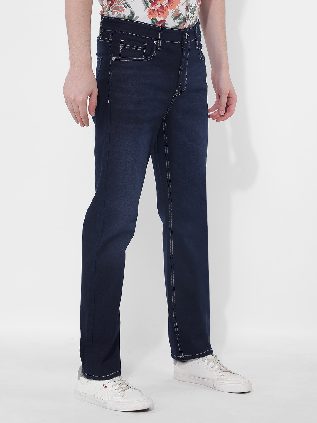 Numero Uno Men Solid Dark Blue Jeans